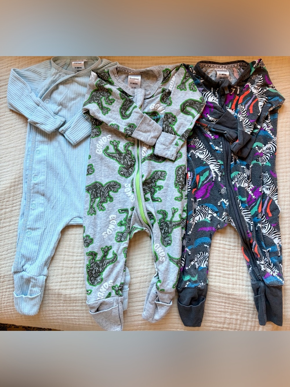 Bonds Wondersuit Baby Sleeper Bundle 3 sleepers